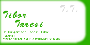 tibor tarcsi business card